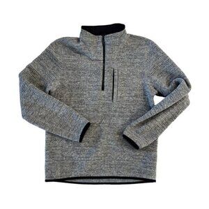 Prana Men's Heathered Gray Zip-Up Sweater